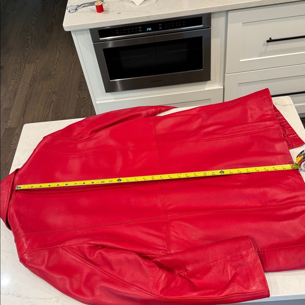 LNR Women's Red Leather Jacket - Picture 8 of 9